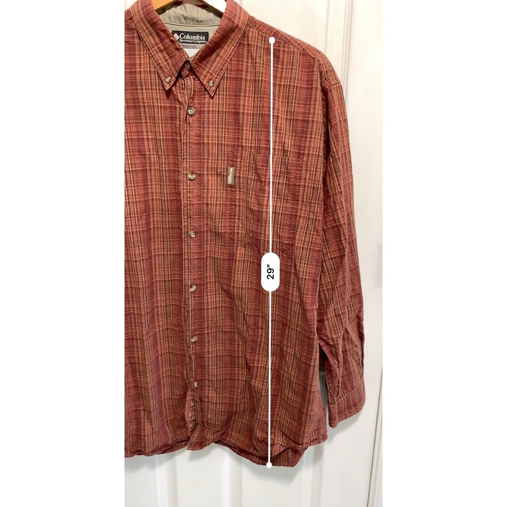 Columbia XCO Outdoor Plaid Shirt Mens XL Collared Button Down Long Sleeve Hunt - Picture 6 of 10